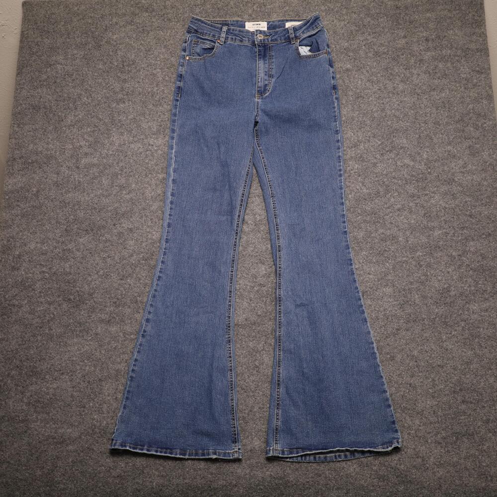 Cotton On Vintage Flare Jeans Womens 8 Medium Wash Blue High Rise Flare Denim